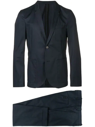 Shop Neil Barrett Buttoned Up Formal Suit In Blue