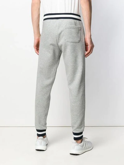 Shop Polo Ralph Lauren Tapered Logo Jogging Trousers In Grey