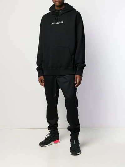 Shop Mastermind Japan Oversized Logo Hoodie In Black