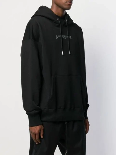 Shop Mastermind Japan Oversized Logo Hoodie In Black