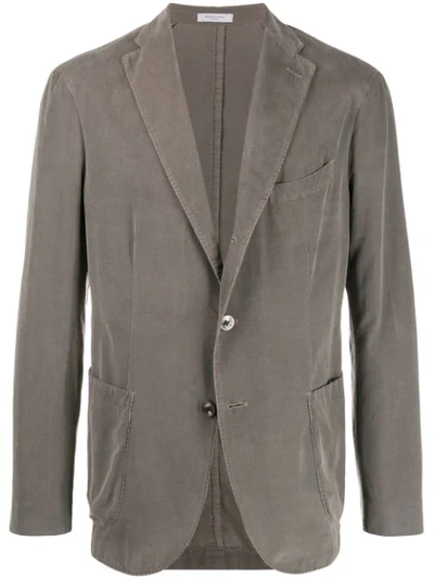 Shop Boglioli Classic Slim-fit Blazer - Grey