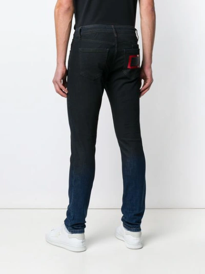 Shop Philipp Plein Gradient Effect Jeans In Black