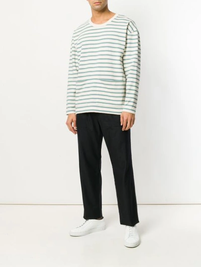 Shop Ymc You Must Create Striped Sweatshirt In Neutrals