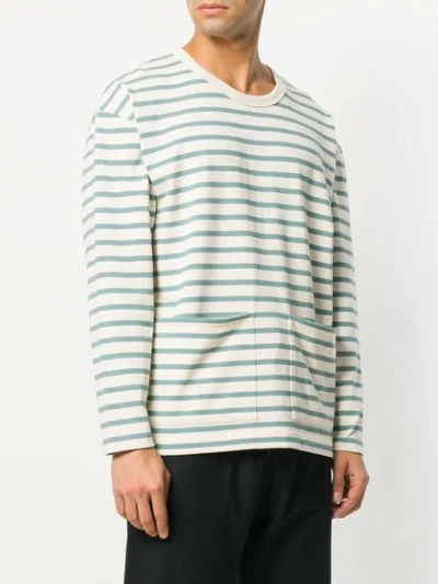 Shop Ymc You Must Create Striped Sweatshirt In Neutrals