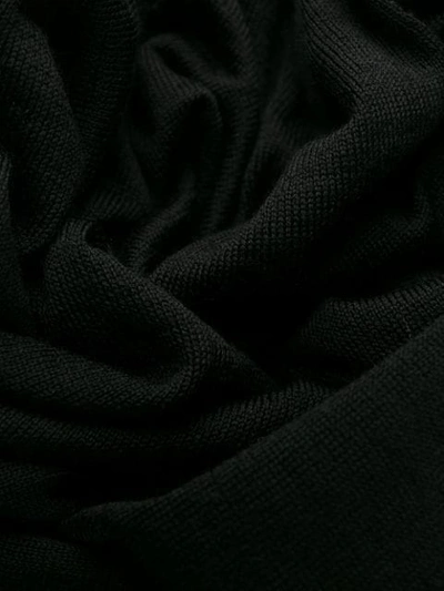 Shop Lanvin Fine Knit Polo Shirt In Black