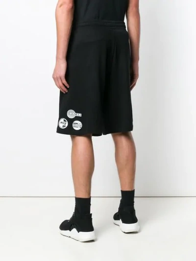 Shop Mcq By Alexander Mcqueen Racing Shorts In Black