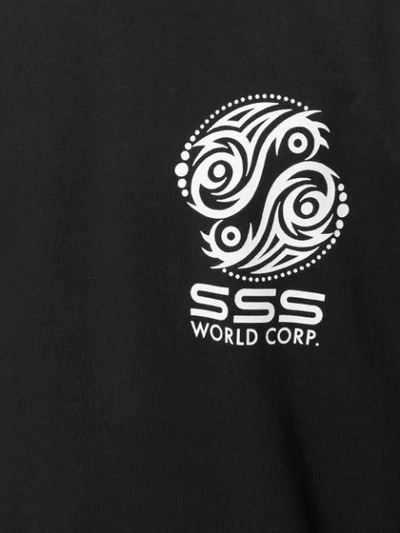 Shop Sss World Corp Malcolm Logo T-shirt In Black