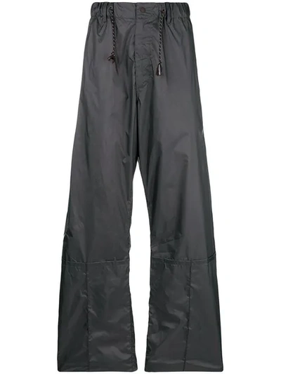 Shop Marni Drawstring Trousers In Grey