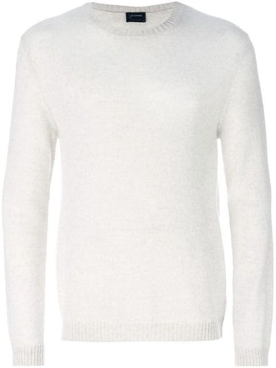 Shop Jil Sander Rounded Neck Sweater In Neutrals