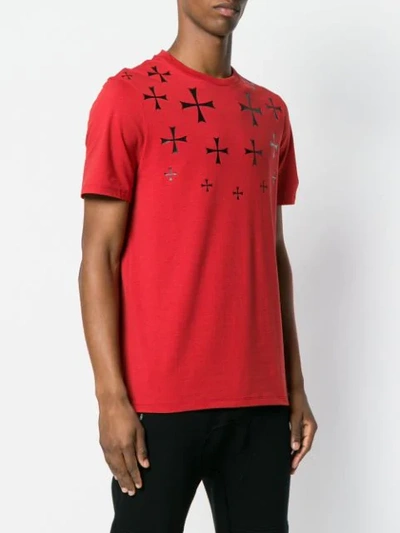 Shop Neil Barrett Military Stars T-shirt In Red