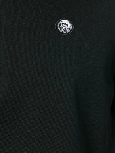 Shop Diesel T-hart Polo Shirt In Black