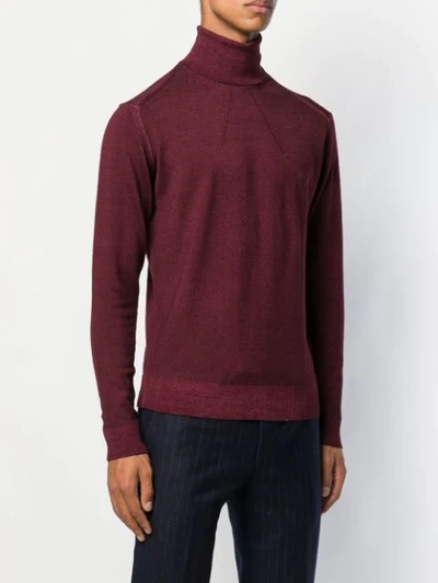 Shop Entre Amis Roll Neck Sweater In Red