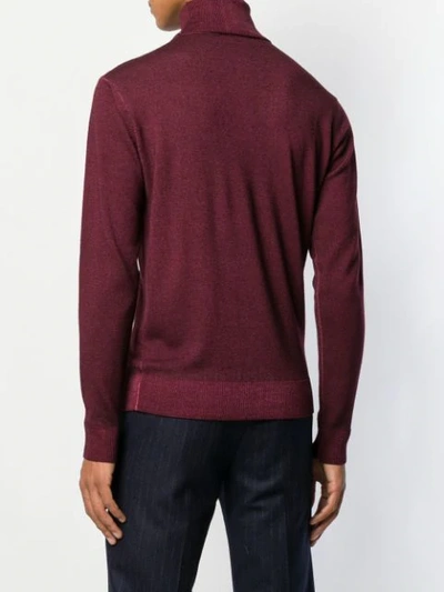 Shop Entre Amis Roll Neck Sweater In Red