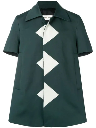 Shop Namacheko Triangle Patch Shirt In Green