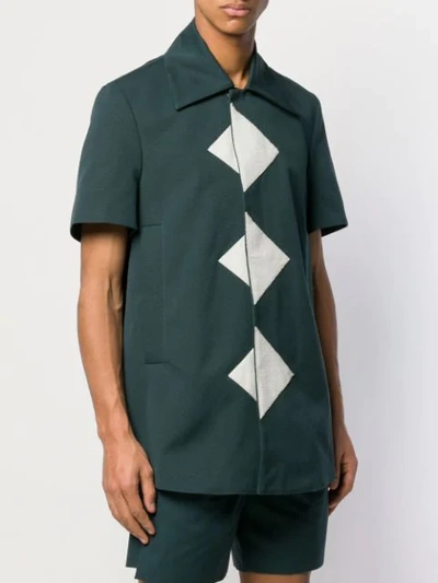 Shop Namacheko Triangle Patch Shirt In Green