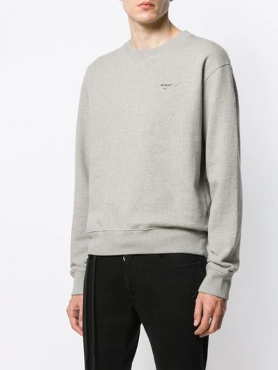 Shop Off-white Logo Printed Sweatshirt In Grey