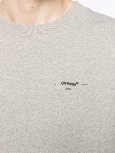 Shop Off-white Logo Printed Sweatshirt In Grey