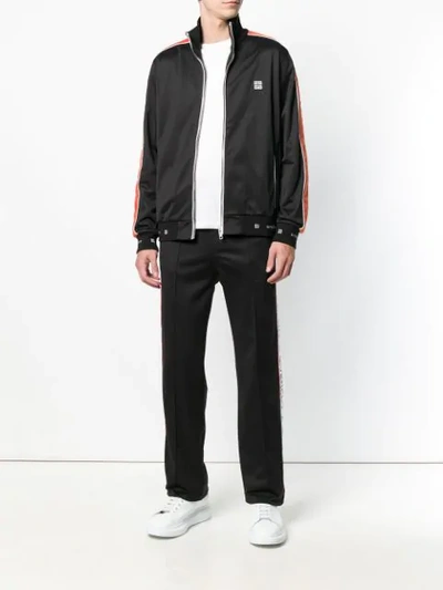Shop Givenchy 4g Side Stripe Track Jacket - Black