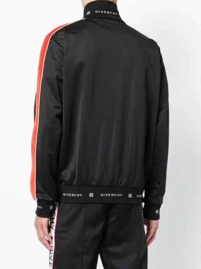 Shop Givenchy 4g Side Stripe Track Jacket - Black