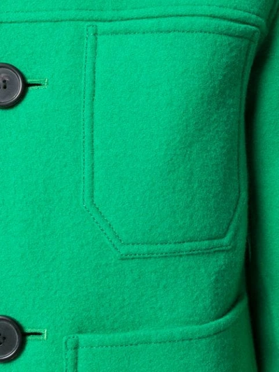 AMI ALEXANDRE MATTIUSSI 双面结构羊毛贴袋夹克 - 绿色