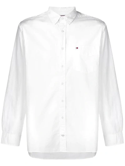 Shop Tommy Hilfiger Essential Front Pocket Shirt In White
