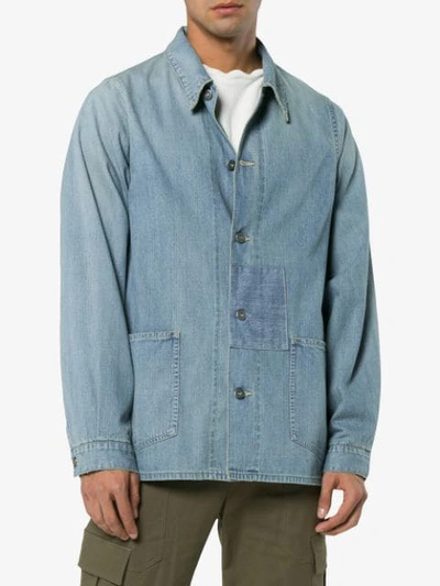 Shop Visvim Coverall Denim Jacket In Blue