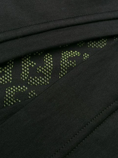 Shop Fendi Logo Print Panel T-shirt In Black