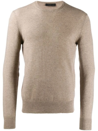 Shop Prada Cashmere Knitted Jumper In Brown