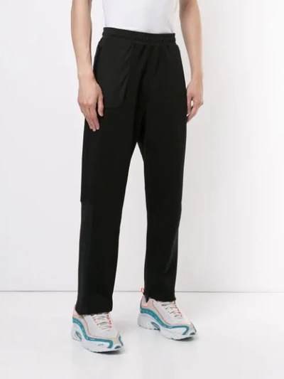 Shop Affix Straight-leg Track Pants In Black