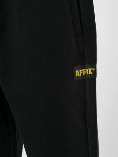 AFFIX STRAIGHT-LEG TRACK PANTS - 黑色