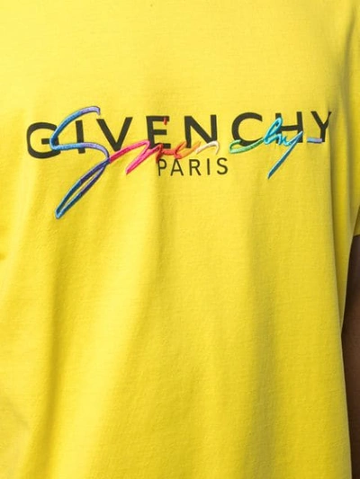 GIVENCHY SIGNATURE LOGO T-SHIRT - 黄色