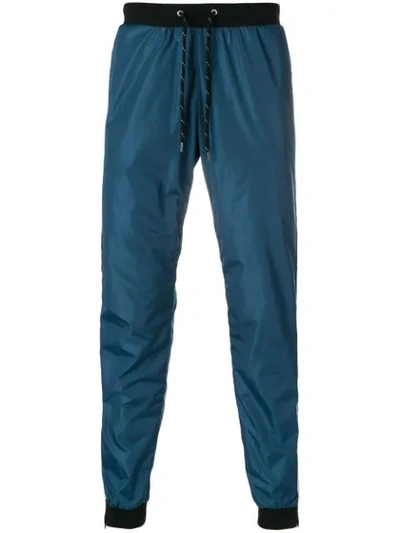 Shop Andrea Crews Side Stripe Track Pants In Blue