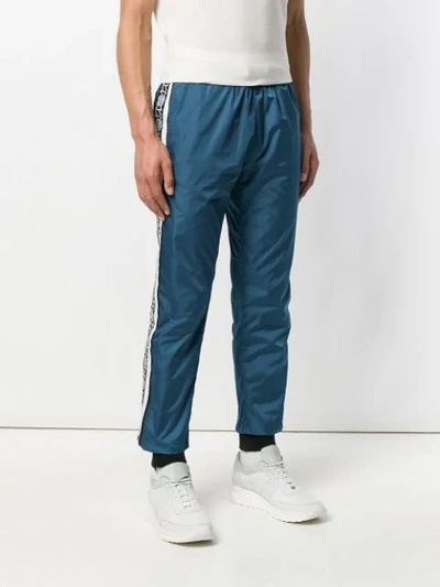Shop Andrea Crews Side Stripe Track Pants In Blue