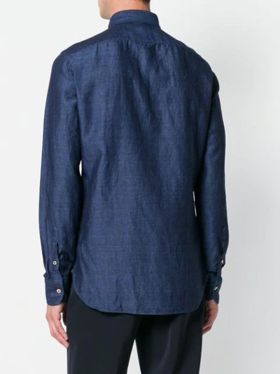 Shop Borriello Denim Button-down Shirt In Blue