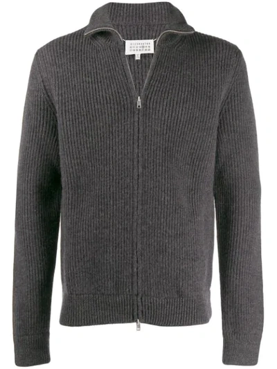 Shop Maison Margiela Zipped Sweatshirt In Grey