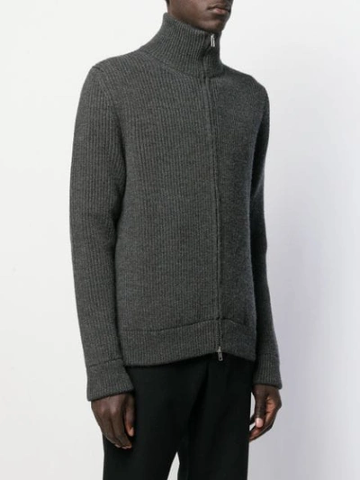 Shop Maison Margiela Zipped Sweatshirt In Grey