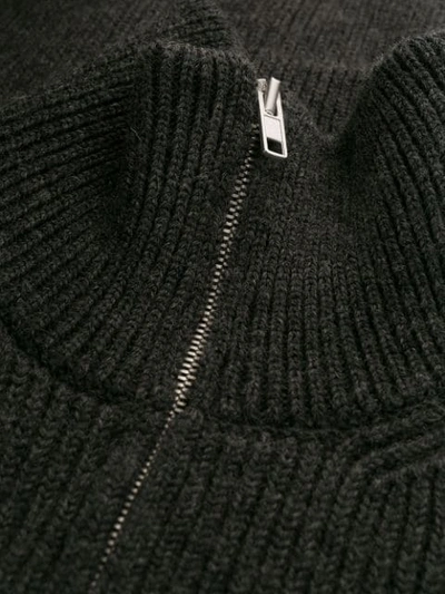 Shop Maison Margiela Zipped Sweatshirt In Grey