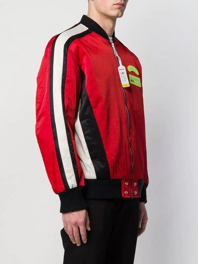 Shop Diesel J-ryuu Bomber Jacket In Red