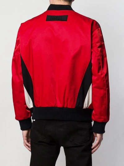 Shop Diesel J-ryuu Bomber Jacket In Red