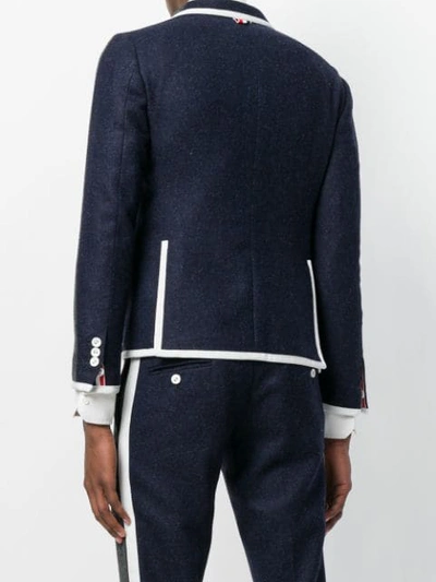 Shop Thom Browne Zweifarbiger Mantel - Grau In Grey