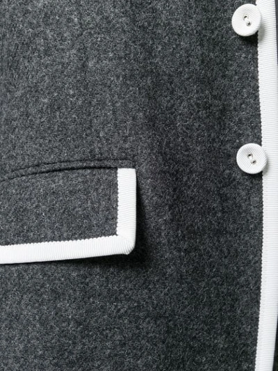 Shop Thom Browne Zweifarbiger Mantel - Grau In Grey