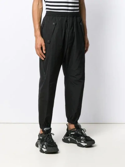 Shop Dsquared2 Cargo Trousers In Black