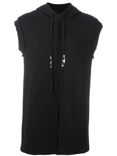 Shop Damir Doma 'wilson' Sleeveless Hoodie - Black