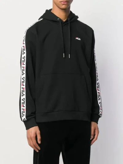 Fila David Taped Hoodie In Black | ModeSens