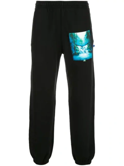 OFF-WHITE WATERFALL PATCH TRACK PANTS - 黑色