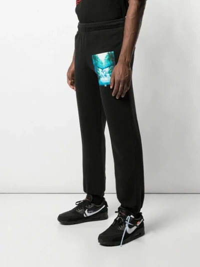Shop Off-white Waterfall Patch Track Pants In Black