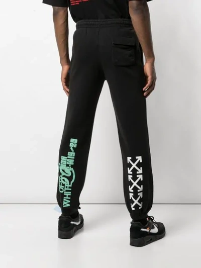 OFF-WHITE WATERFALL PATCH TRACK PANTS - 黑色