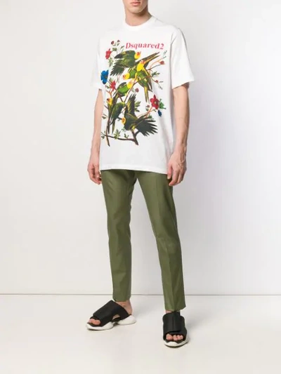Shop Dsquared2 Skinny Chino Trousers In Green