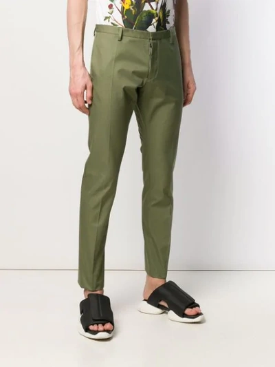 Shop Dsquared2 Skinny Chino Trousers In Green