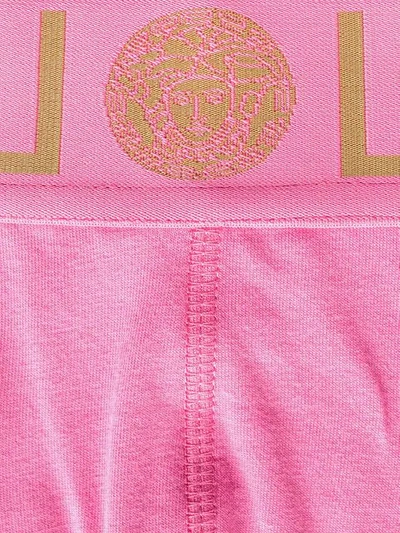 Shop Versace Greca Border Boxers - Pink